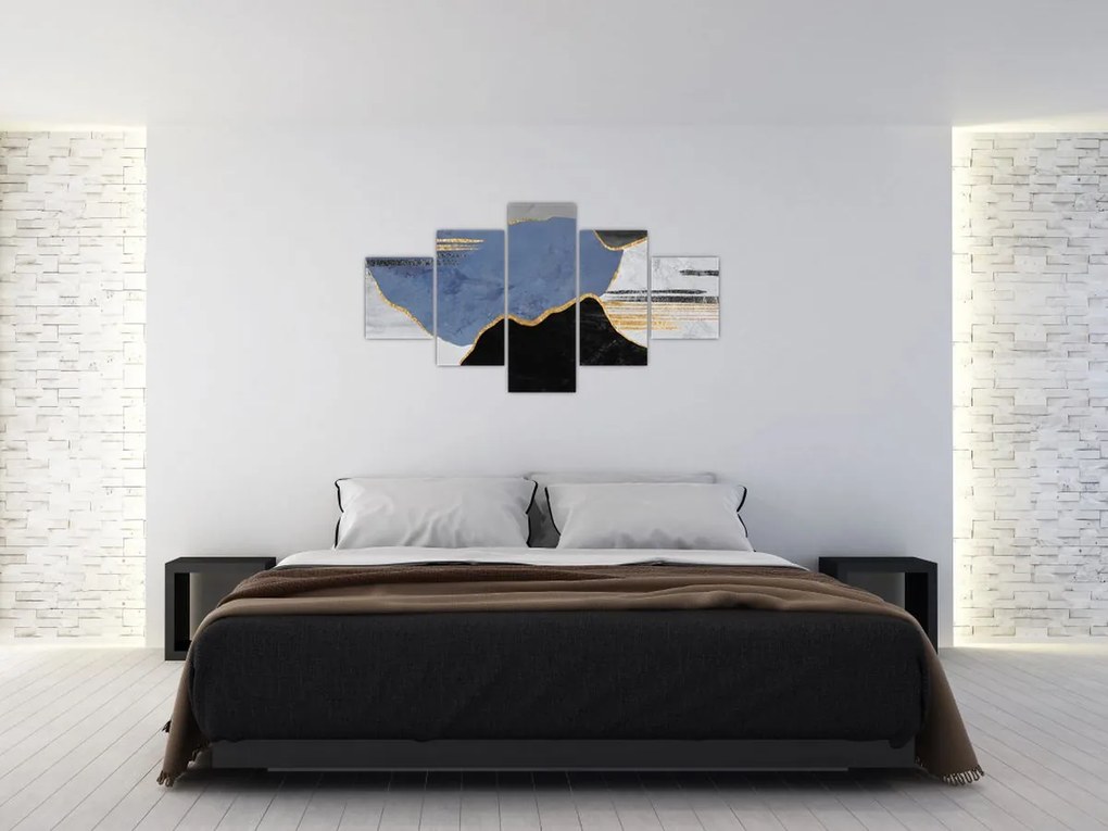 Obraz - Teksturowane kształty (125x70 cm)