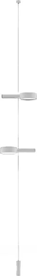Zafferano SUPER O Biała lampa wisząca LED z możliwością ładowania i ściemniania - 2 moduły świetlne