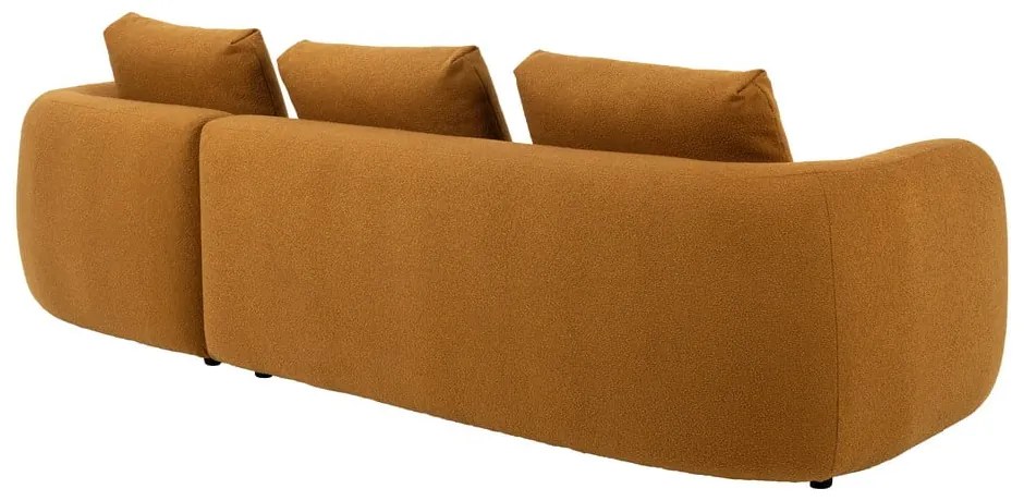 Musztardowy narożnik z materiału bouclé (lewostronny) Imola – Bonami Selection