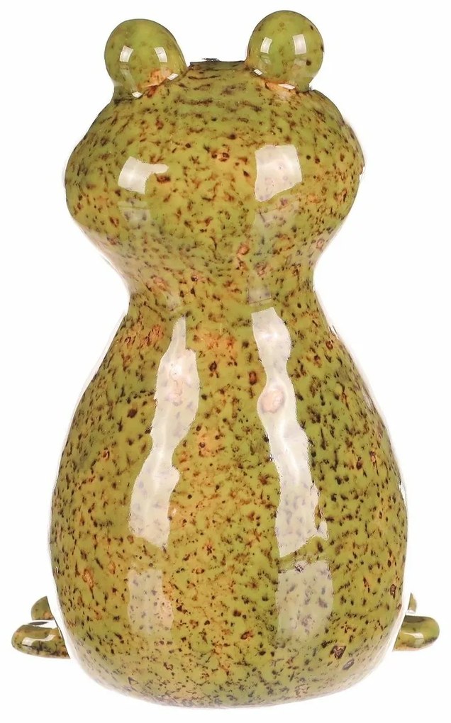Ogród dekoracja na płot Żaba, 8 x 8 x 14 cm,ceramika