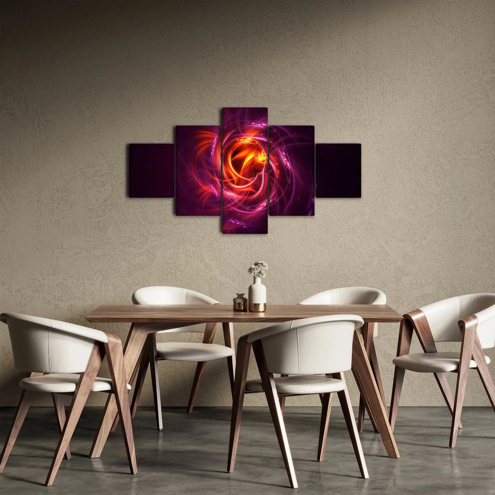 Obraz świecącej nowoczesnej abstrakcji (125x70 cm)