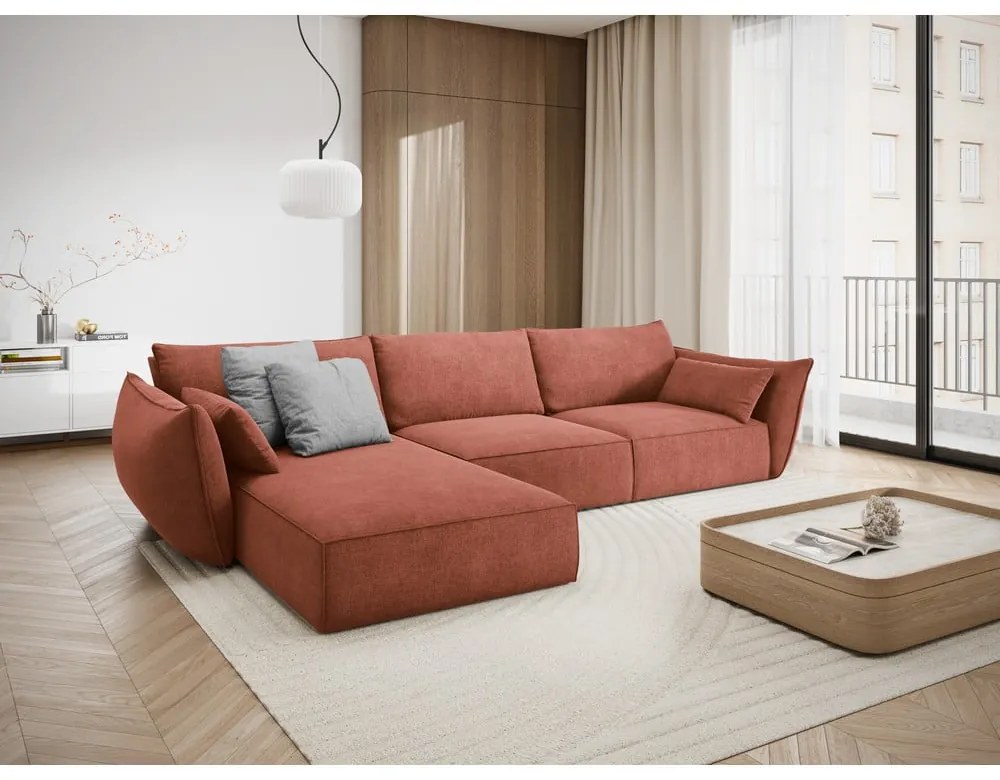 Czerwony narożnik (lewostronny) Vanda – Mazzini Sofas