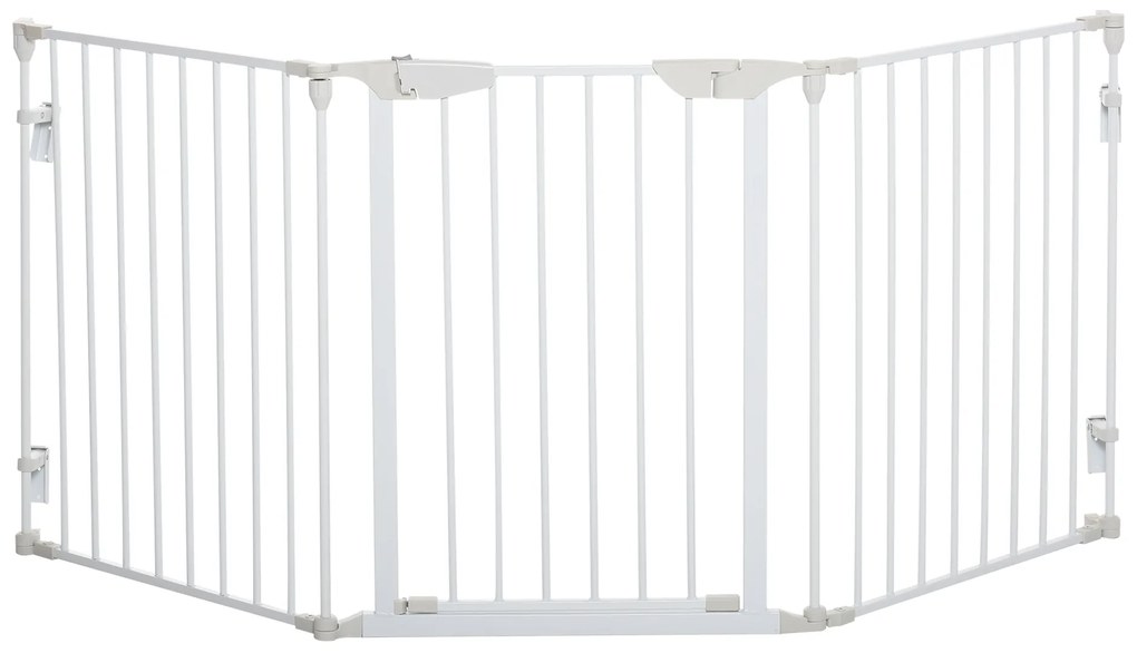 Barierka ochronna dla psów 3 panele tworzywo sztuczne łatwa instalacja bezpieczeństwo biały | Aosom PL