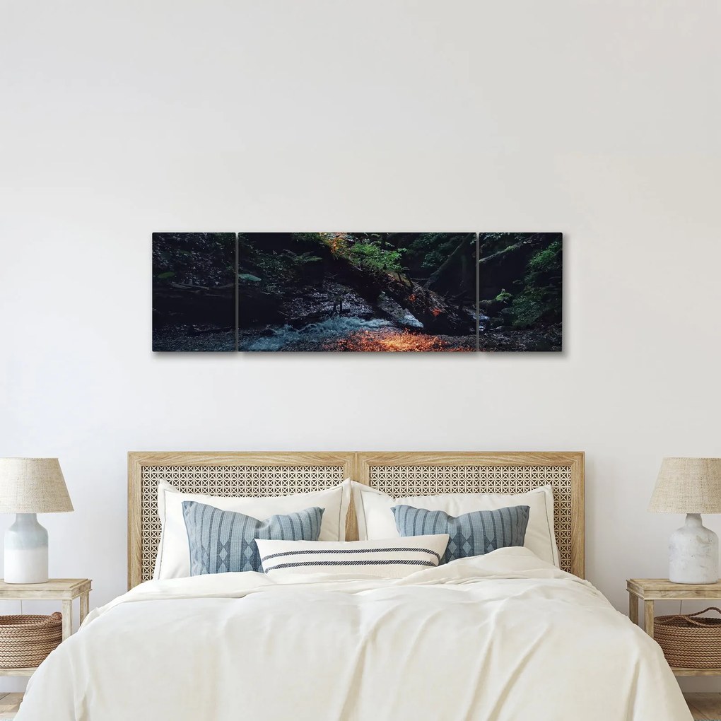 Obraz górskiej rzeki (170x50 cm)