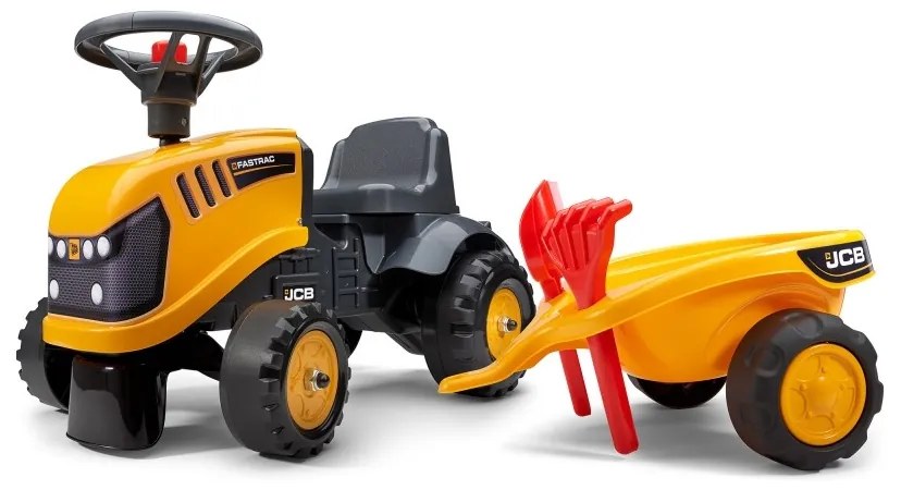 Falk traktorek jcb pomarańćzowy z przyczepką od 1 roku