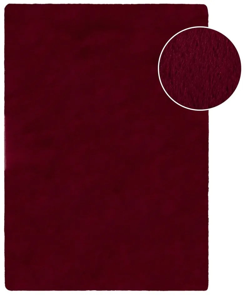 Bordowa syntetyczna skóra 80x150 cm Ivy Luxury Fur – Flair Rugs