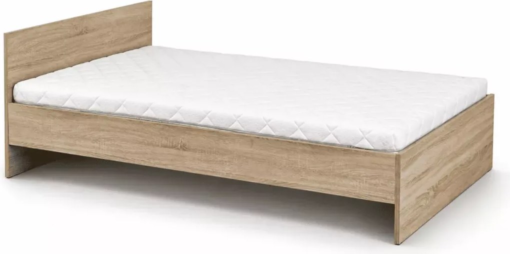 MOBI LOZ-120 Łóżko Jednoosobowe 120x200 cm – Kolor Biały / Dąb Sonoma – Nowoczesny Styl Młodzieżowy
