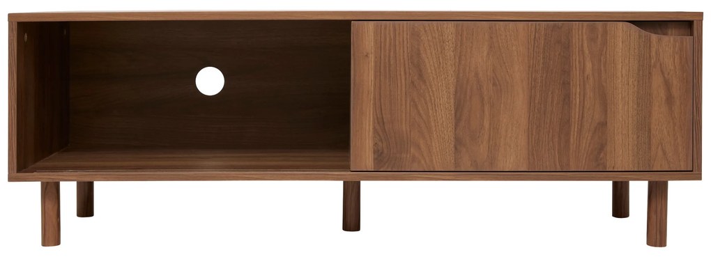 Szafka pod telewizor SLIDY, kolor ciemnego drewna, 120 x 40 x 42 cm