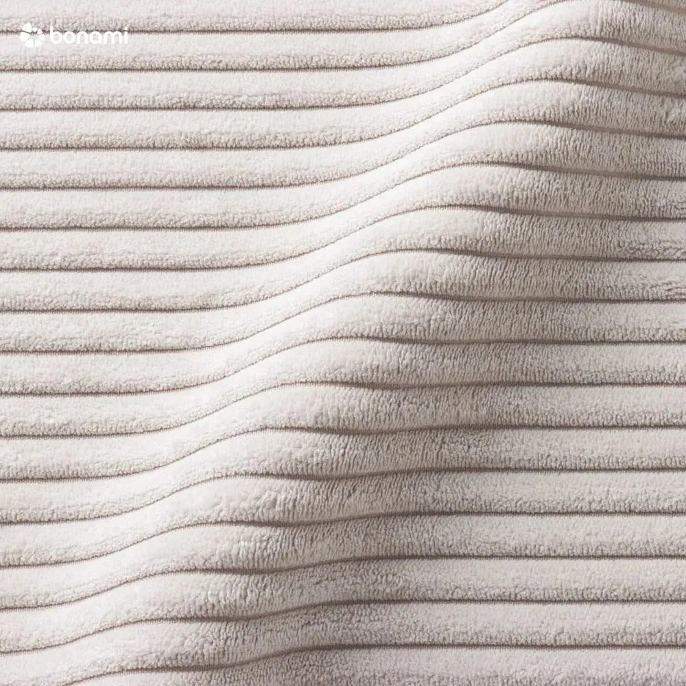 Beżowy sztruksowy szezlong (prawostronny) Chic Charlotte – Miuform