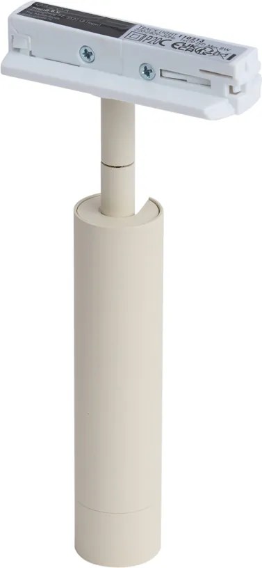 Nowoczesny reflektor beżowy z białym do systemu szynowego 1-fazowego - Iconic Ivy