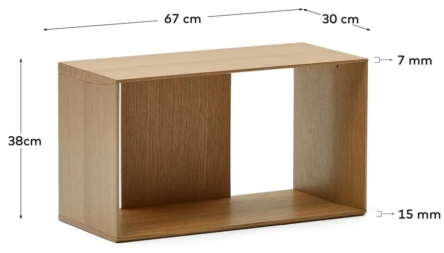 Modułowy system półek w dekorze dębu 67x38 cm Litto – Kave Home