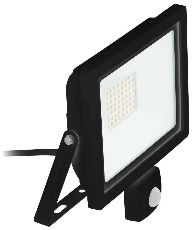 Eglo 64872 - Reflektor LED FILETTI 30W 230V 3000K IP44 czarny z czujnikiem