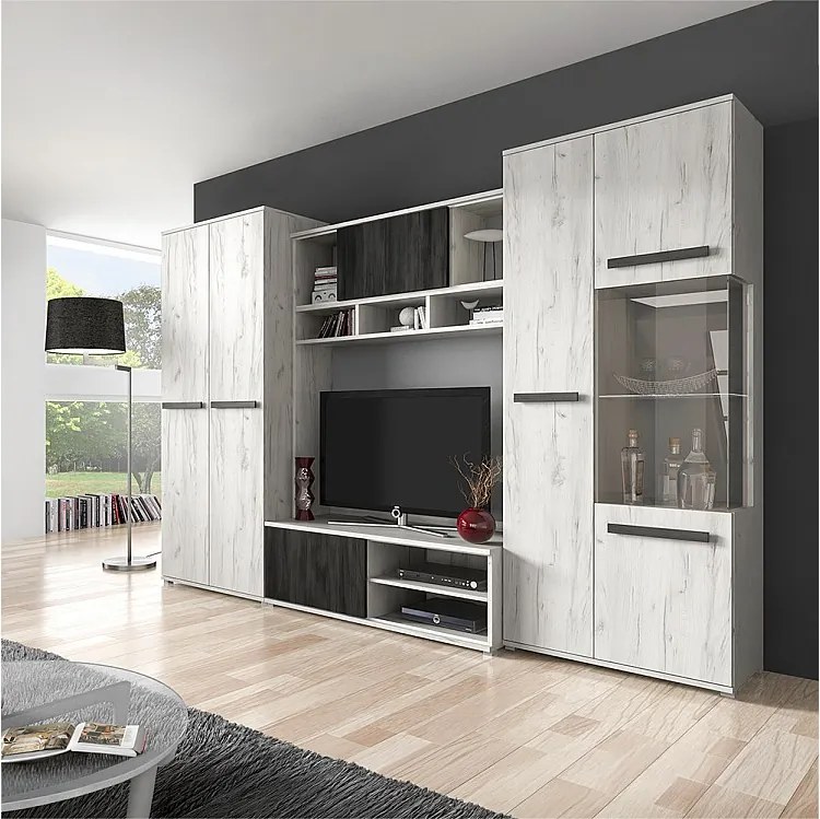 Meblościsnks VIVA 280 cm, dąb Craft biały