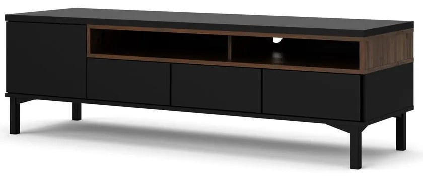 Czarna szafka pod TV 156x48x48 cm Roomers – Tvilum