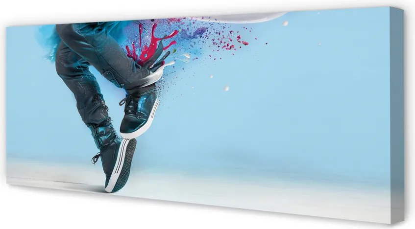 Obraz drukowany na płótnie Nogi w Kolorowe Ciapki