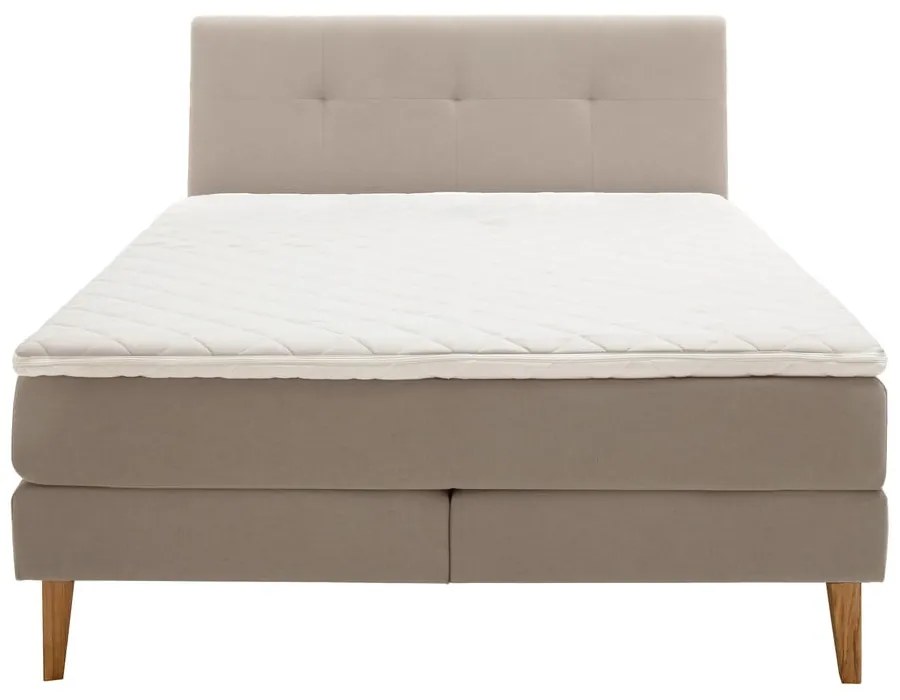 Beżowe łóżko boxspring 160x200 cm Stockholm – Meise Möbel