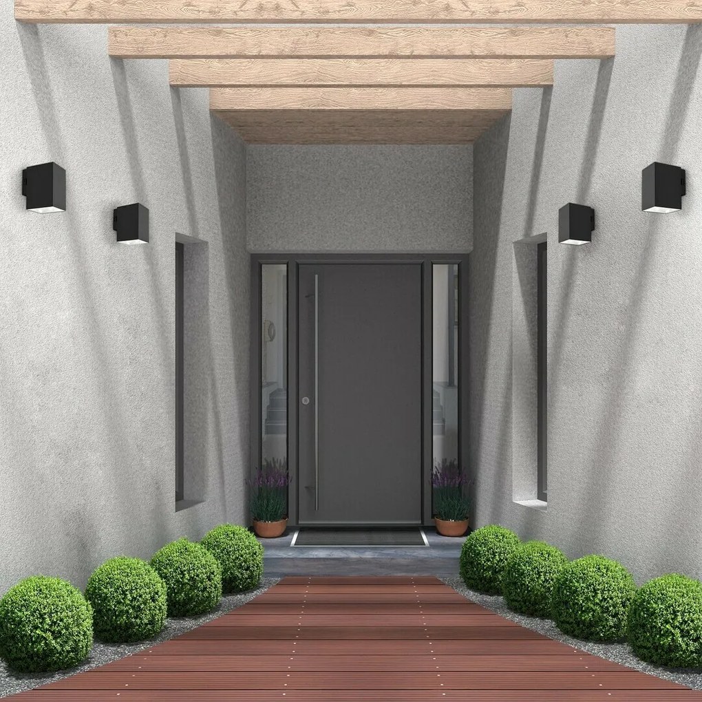 Rabalux 77156 zewnętrzna lampa ścienna LED Urfa, 9 W, IP65, czarny, 11,5 cm