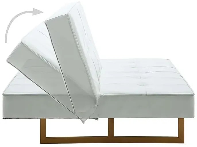 Nowoczesna rozkładana kanapa  – białaP6-S55