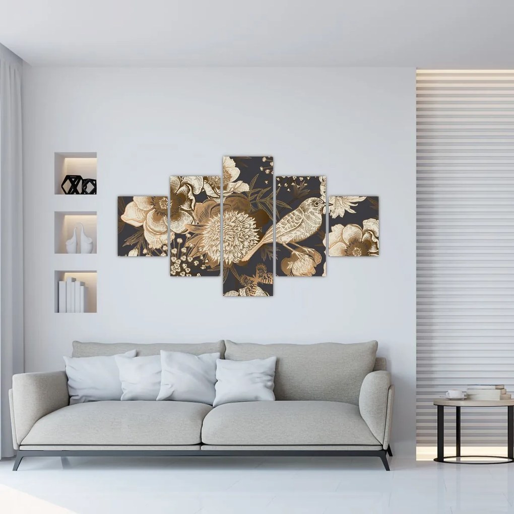 Obraz - Złoty ogród (125x70 cm)