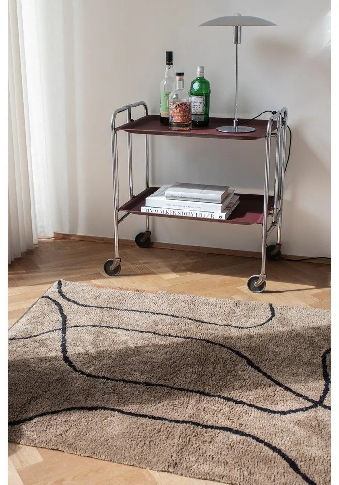 Brązowy bawełniany dywan odpowiedni do prania 100x140 cm Shadow – Mette Ditmer Denmark