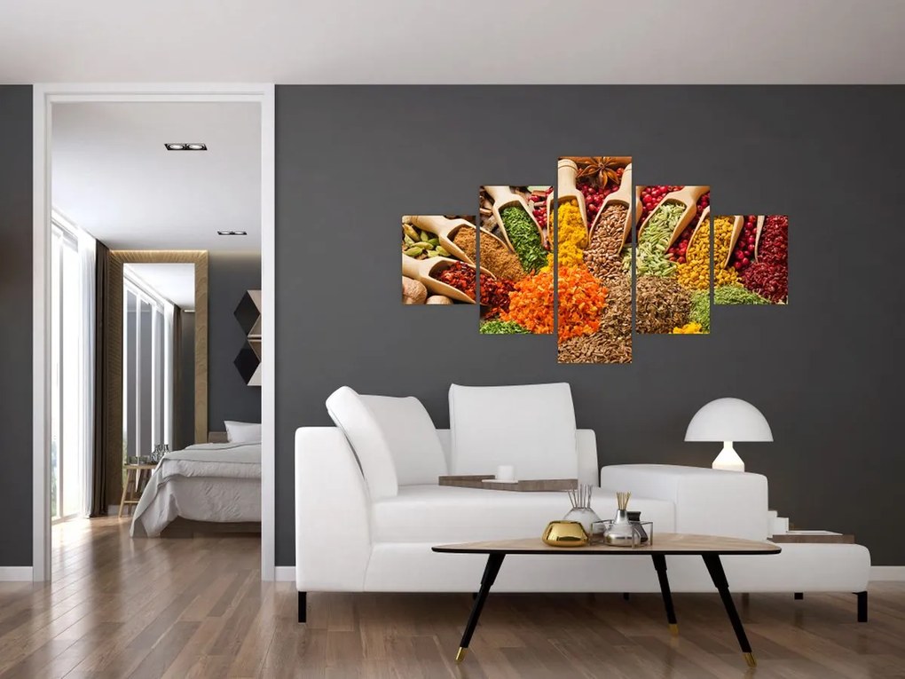 Obraz - Przyprawy z całego świata (125x70 cm)