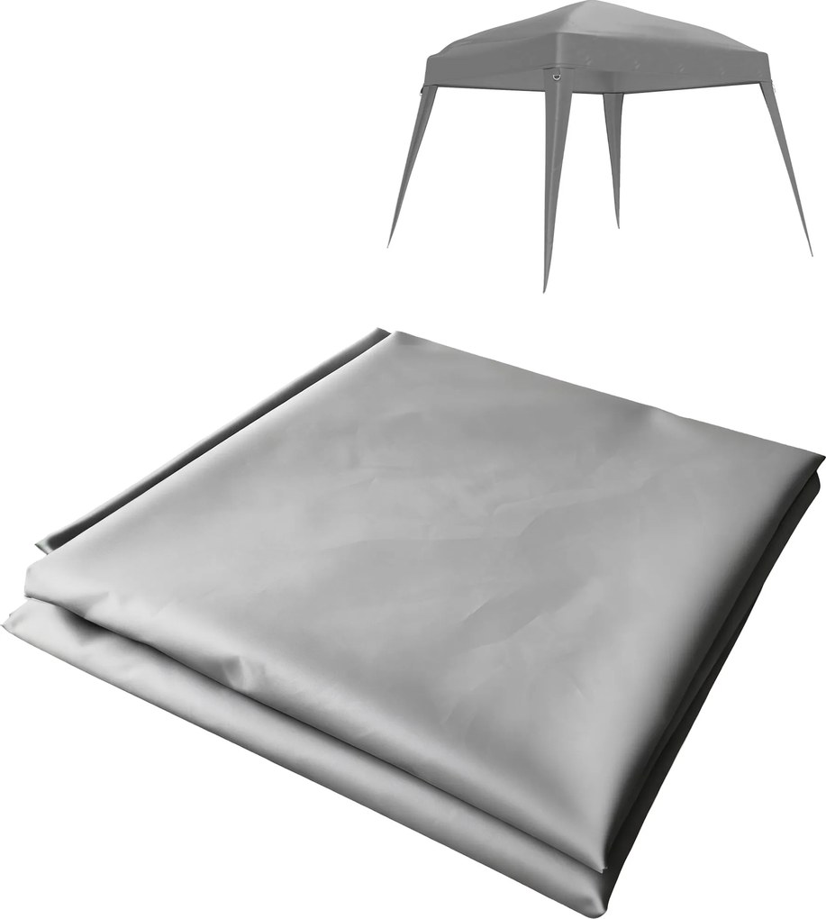 Outsunny Wymienny dach do pawilonu, pokrowiec wymienny do pawilonu ogrodowego 3 x 3 m, wymiana dachu namiotu ogrodowego, UPF50+, Tkanina Oxford, Jasnoszary