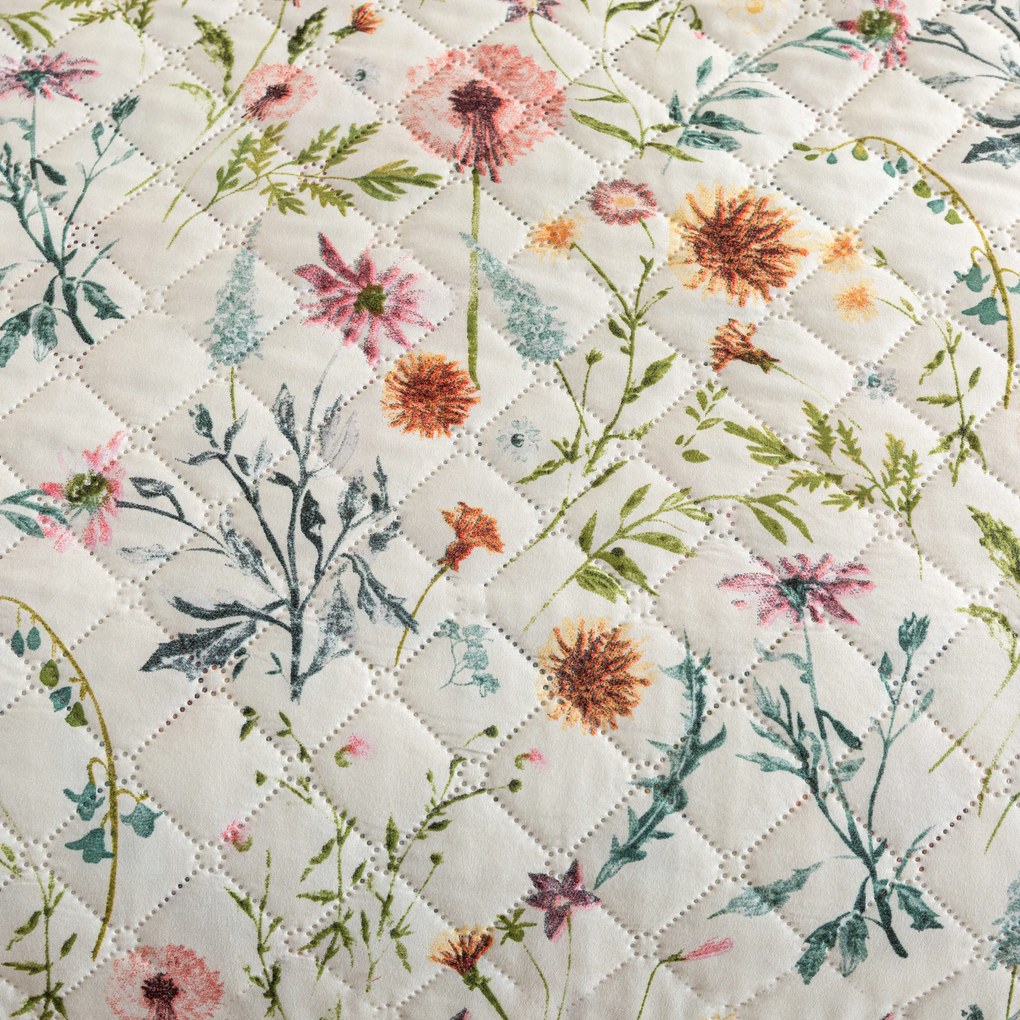 Narzuta na łóżko HERBALIS kremowa Rozmiar: 220 x 240 cm