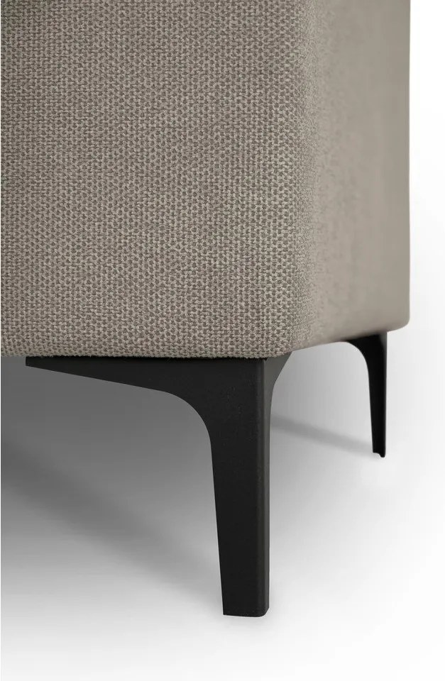 Jasnobrązowy narożnik z tkaniny szenilowej (lewostronny/z szezlongiem) Fabian – Scandic