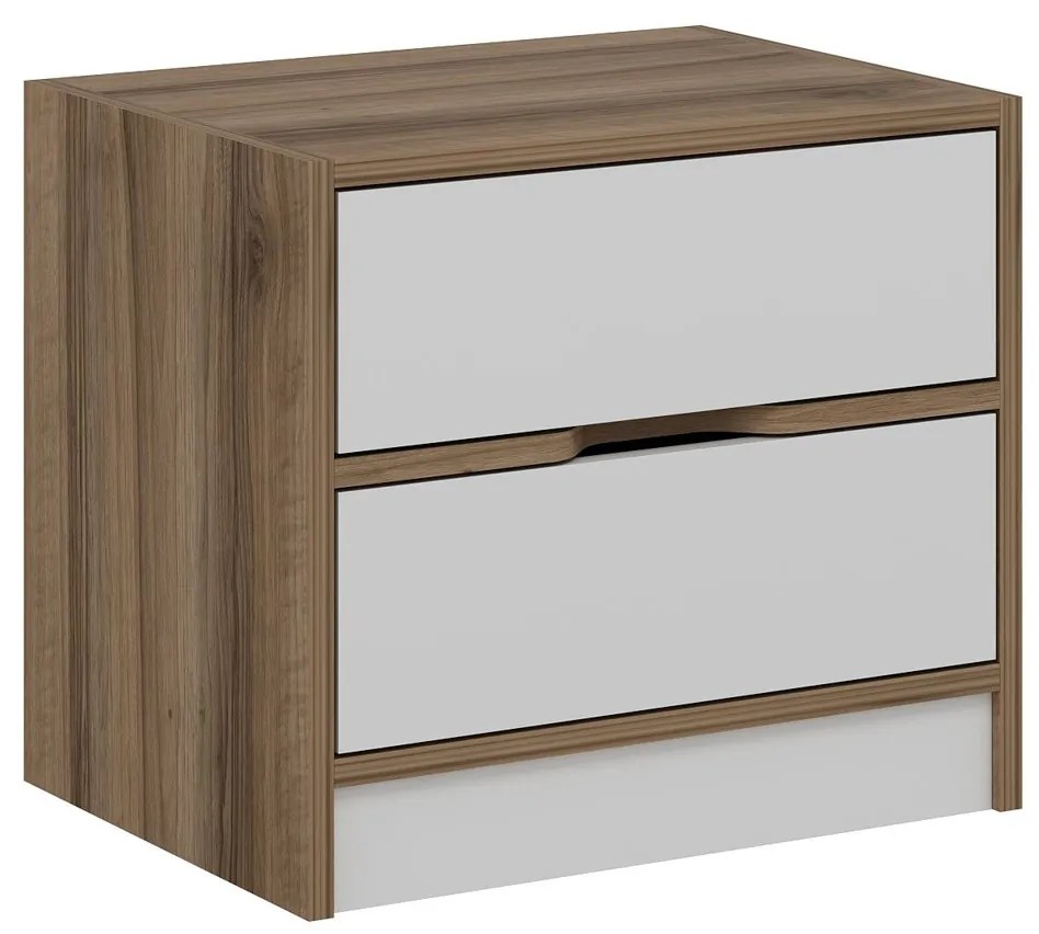 Stolik nocny Elina Walnut White