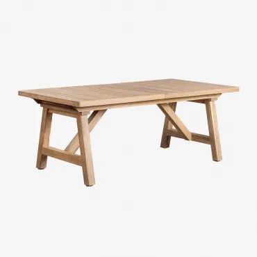 Stół Jadalniany Prostokątny 200-260-320x100 Cm Rozkładany Z Drewna Akacjowego Dubai Rustykalny Brąz Akacjowy - Sklum