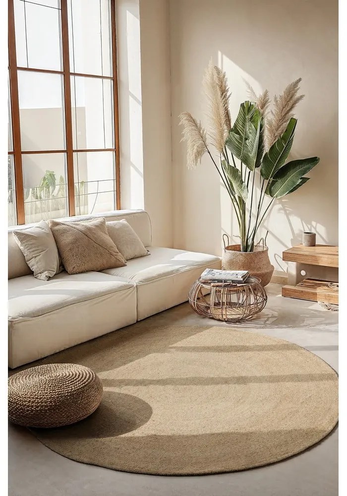 Okrągły dwustronny dywan z juty ø 100 cm Braided Ivory – Hanse Home