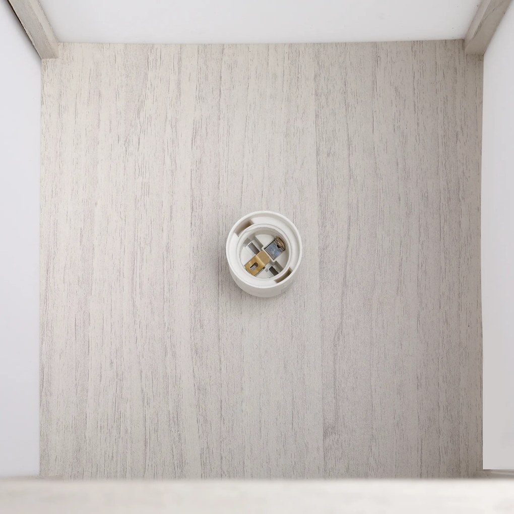 HOMCOM Lampa stojąca z półkami, Lampka stojąca, Drewno, 26 x 26 x 160 cm, do salonu/sypialni (Bez żarówki)