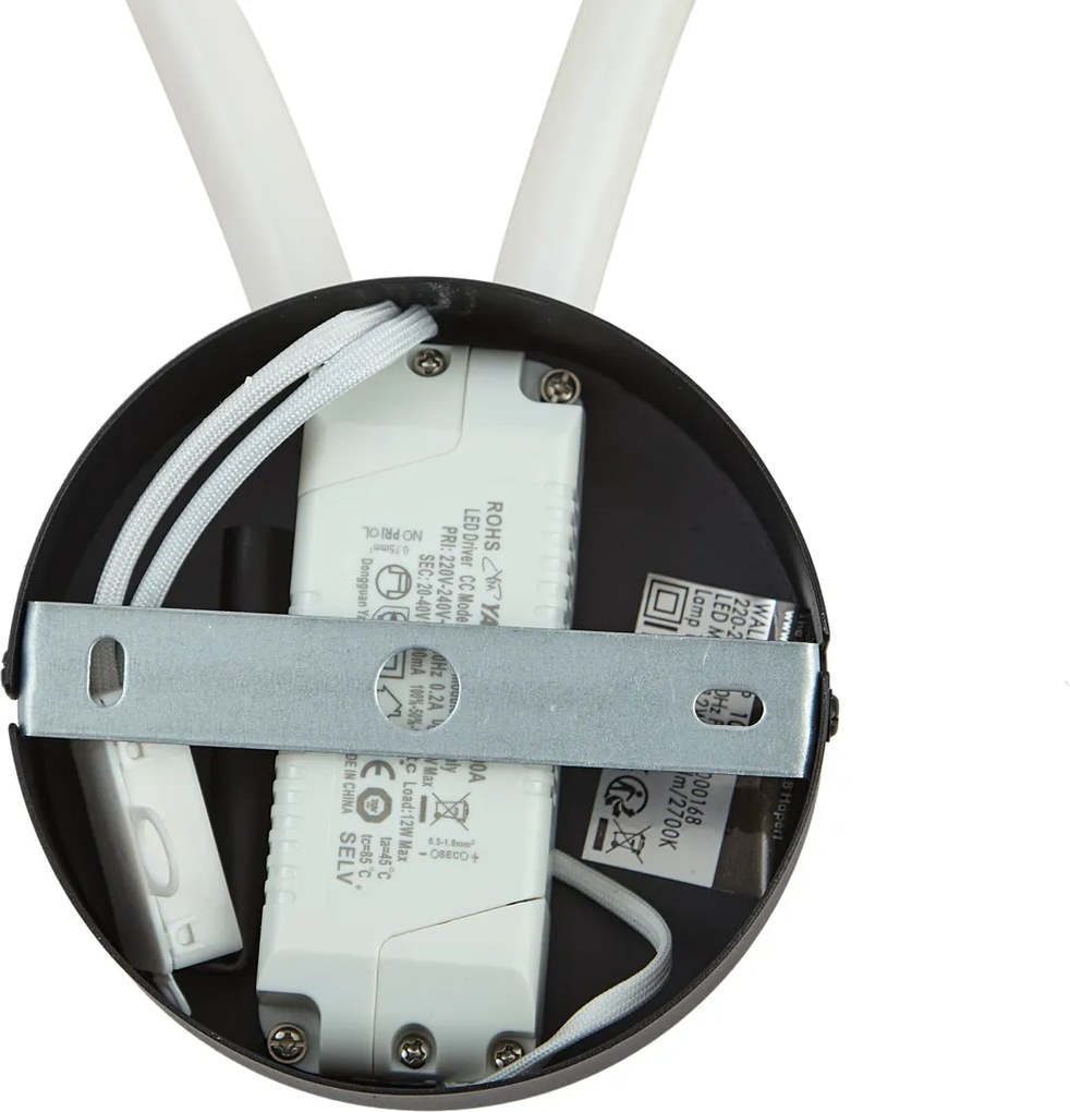 Nowoczesny kinkiet czarny z LED z 3-stopniową regulacją - Keri