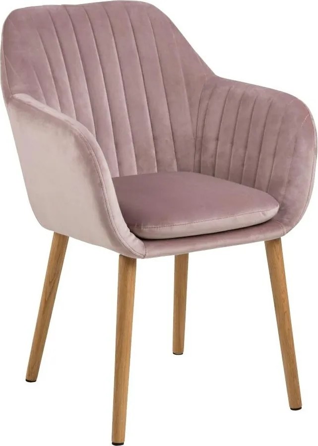Skandynawskie krzesło do jadalni z tkaniny welurowej Emilia Velvet