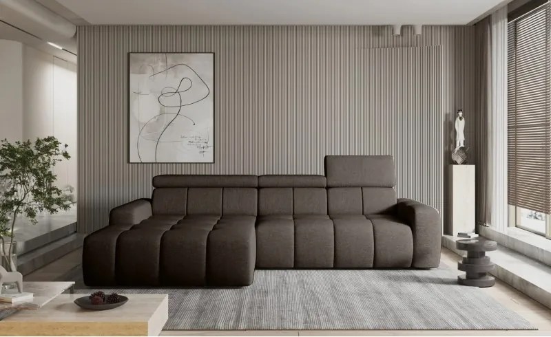 Narożnik ENZO S układ L z elektryczną regulacją siedziska z funkcją spania WERSAL