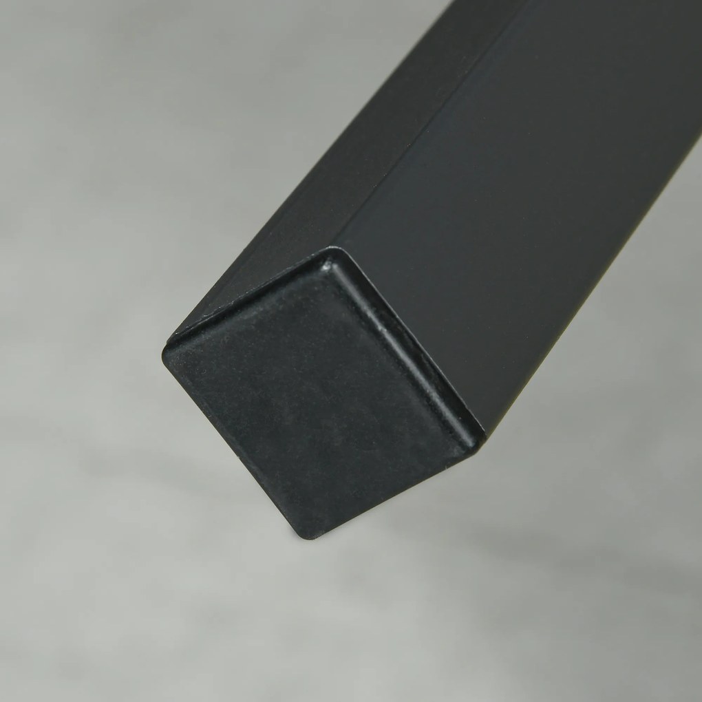 Outsunny Stół na zewnątrz dla 6 osób, wygląd drewna, rama metalowa, odporny na warunki atmosferyczne, 145 x 85 x 72 cm, Szary