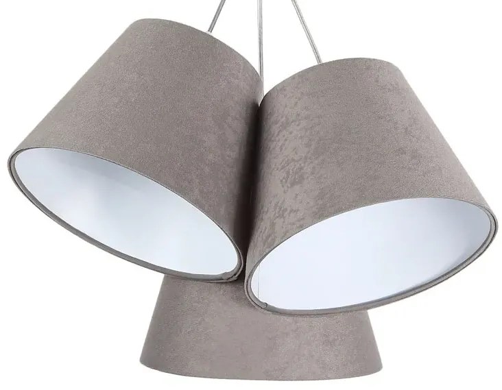 Szaro-biała lampa wisząca dzwonki G9-T12