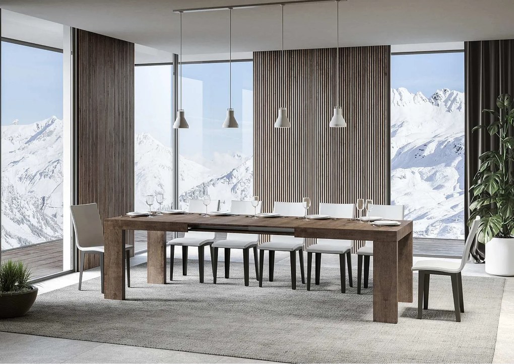 Stół rozkładany 160/264x90 cm Roxell Premium orzech