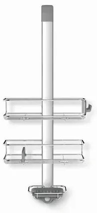 Simplehuman Regulowany uchwyt na drzwi prysznicowe z półkami