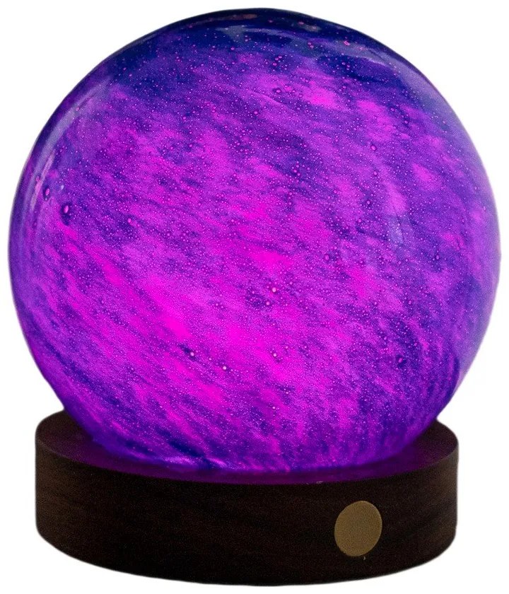 Lampa stołowa LED w ciemnym naturalnym kolorze ze szklanym kloszem (wysokość 9 cm) Galaxy Breeze – Gingko