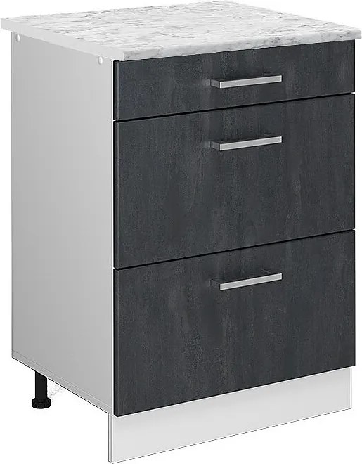Szafka dolna do kuchni czarny beton 60x60x81.6 r-line