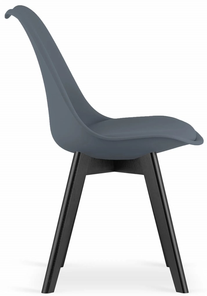 PROMOCJA Ciemnoszare krzesło BALI MARK z czarnymi nogami II. jakość