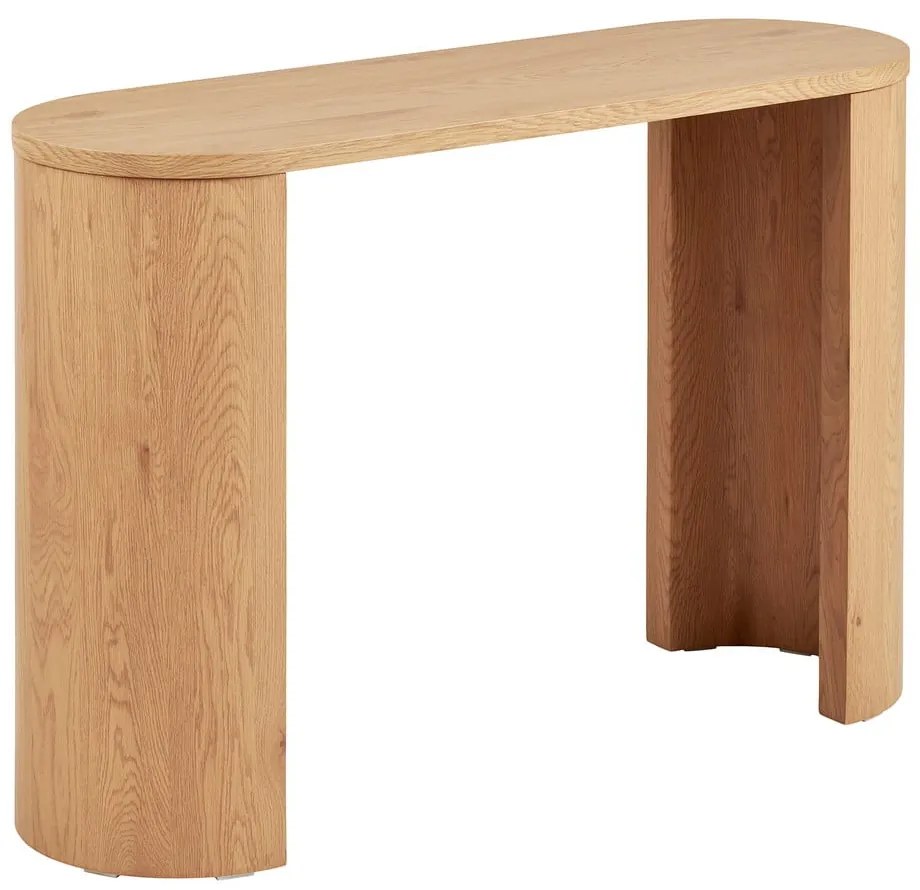Konsola w dekorze dębu w naturalnym kolorze 38x114 cm Bibione – House Nordic