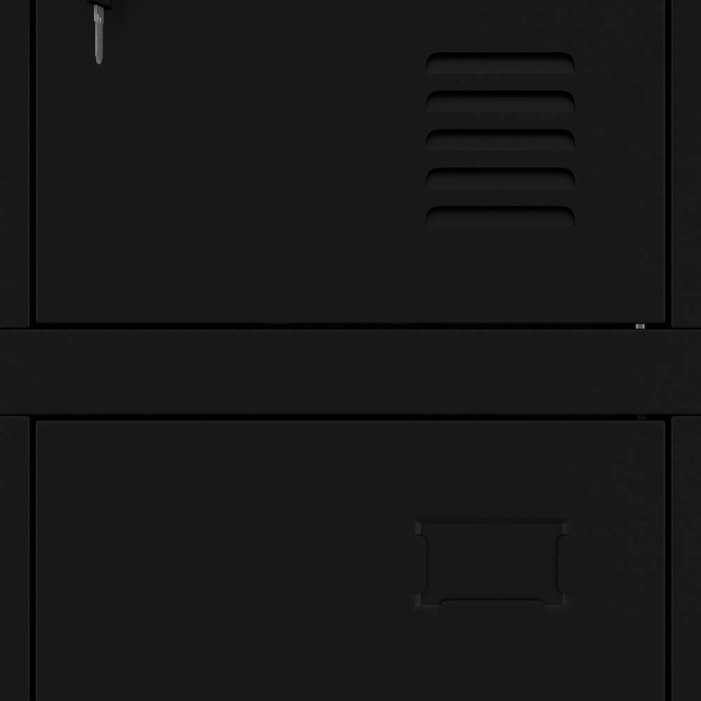 Szafka skrytkowa socjalna BHP metalowa MARCIN, 900 x 1850 x 400 mm, czarna