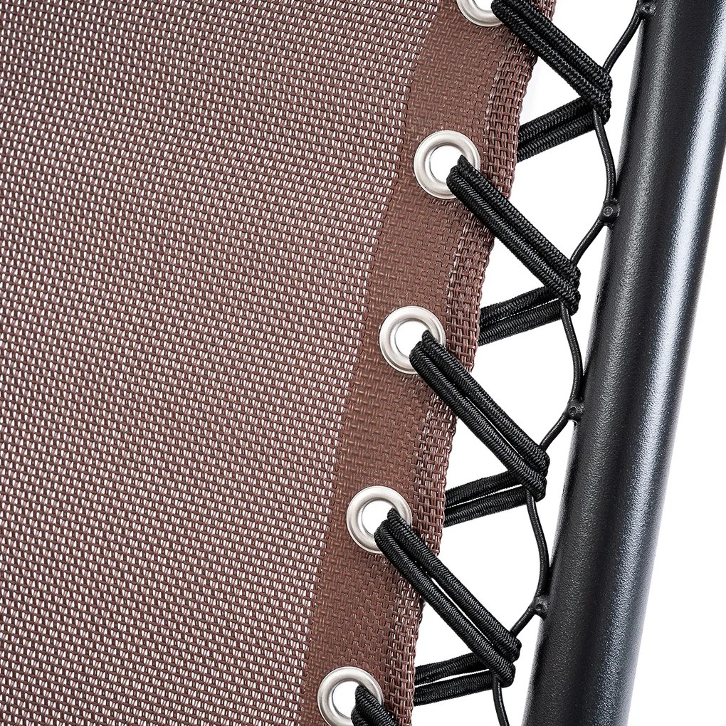 4Home Ogrodowe krzesło leżakowe Relax, brązowy