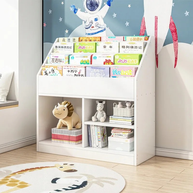 Regał na książki i czasopisma dla dzieci – szafka na zabawki – stojąca biblioteczka