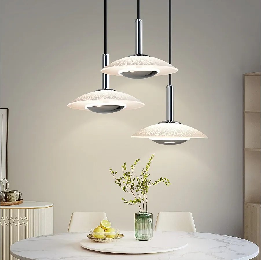 NETTLIFE Lampa wisząca LED do jadalni Lampa wisząca do jadalni Nowoczesny design Lampa wisząca do jadalni 3000K Ciepła biel 3 płomienie