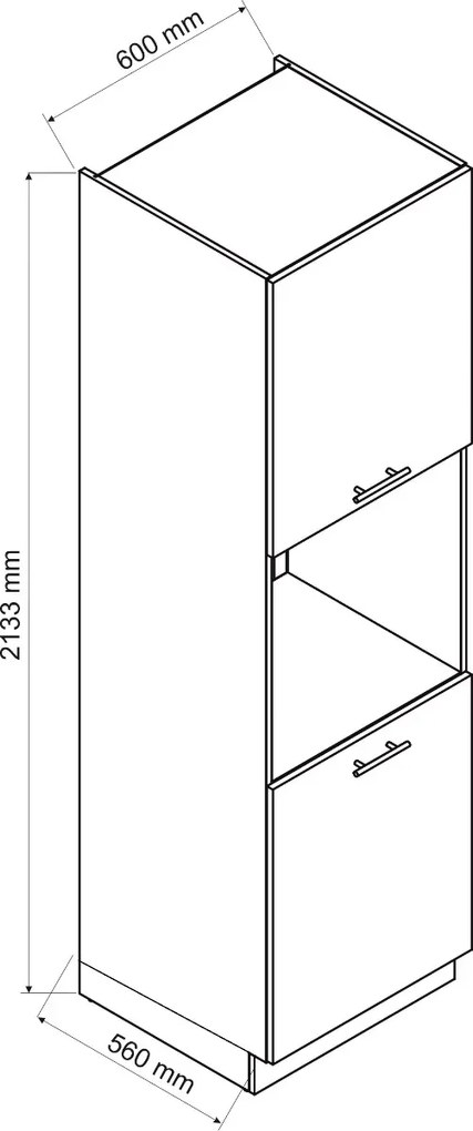 Szafka pod piekarnik 60 ADELE D60 PK/2133 P/L beżowy mat STOLKAR