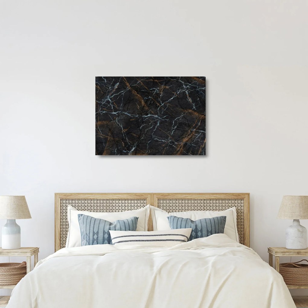 Obraz na szkle - Czarny marmur (70x50 cm)