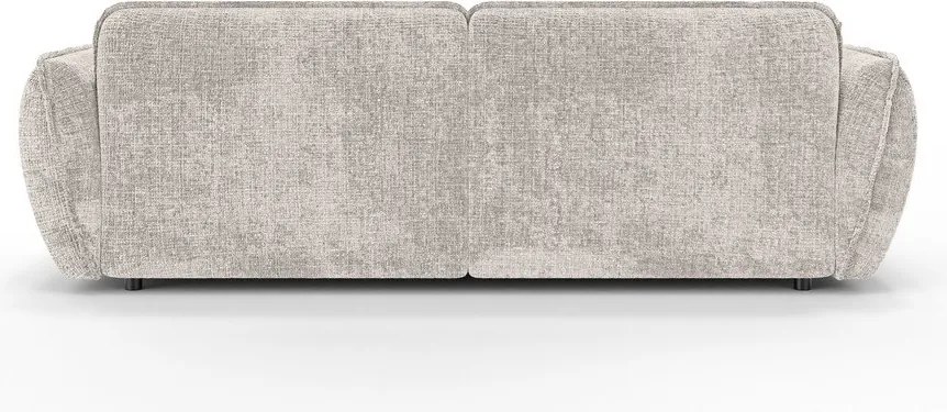 Beżowy narożnik z tkaniny szenilowej (lewostronny/z szezlongiem) Nelia – Ropez